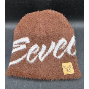 Pokémon Eevee Knit Beanie Adult Brown Winter Hat Embroidered Patch